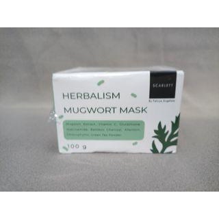 [COD] Scarlett Whitening Herbalism Mugwort Mask Menyamarkan Noda Melembabkan Menenangkan Kulit I BPOM 100% Original