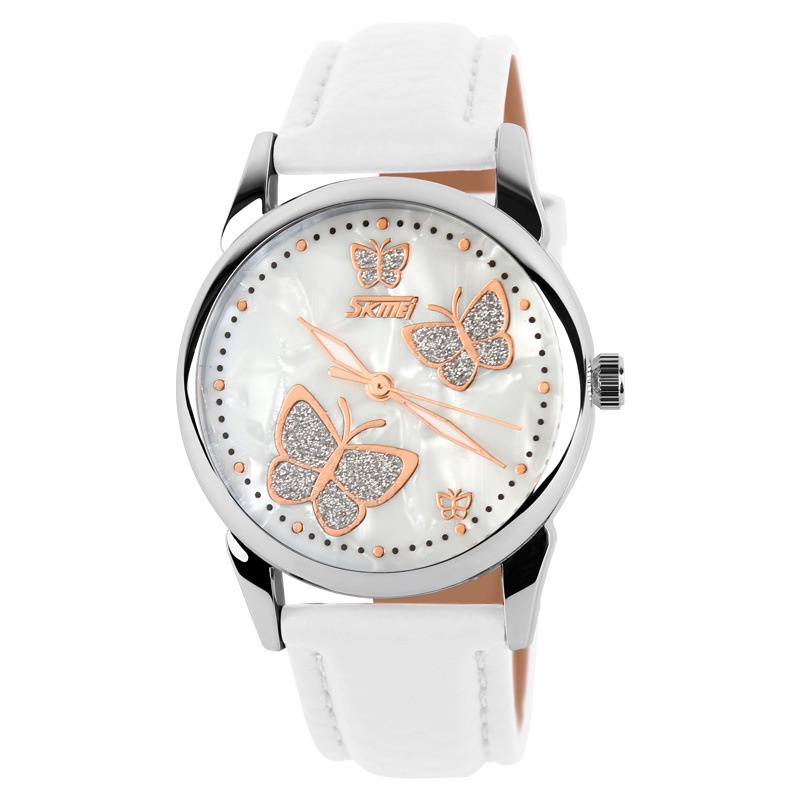 SKMEI 9079 Jam Tangan Wanita Analog Tali Kulit WATCHKITE WKOS