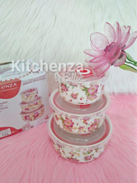 Vicenza Food Container Ba780 Motif Mawar & Melati - Garansi Original Tempat Makanan Bekal