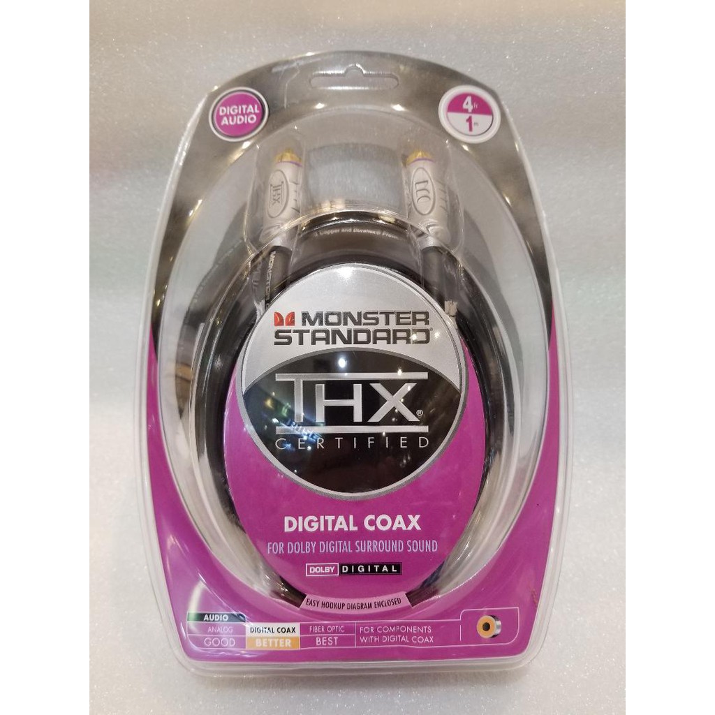 Jual Monster Cable Monster Standard THX L100 DCX4 4 Feet. Digital Coax