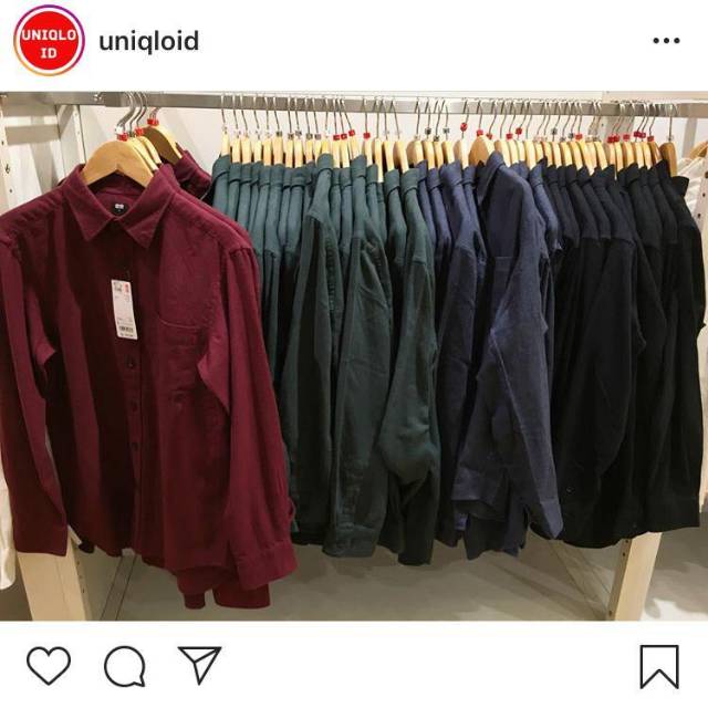 Kemeja Flannel Pria Original Uniqlo | Shopee Indonesia