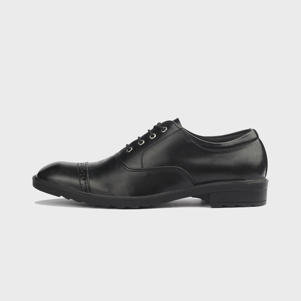 Fenrir Black | Sepatu Oxford Pantofel Formal Kasual Kerja Kuliah Pria/Cowok/Men Ori Lokal | FORIND x Erabor