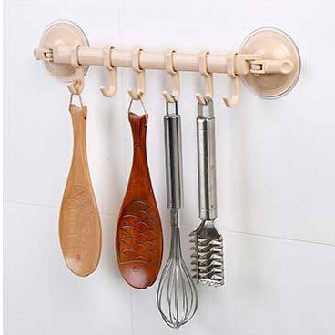 Zzz Alat Dapur Kamar Mandi Powerfull Vacuum Suction Cup Hanger Dengan 6kait Decorat