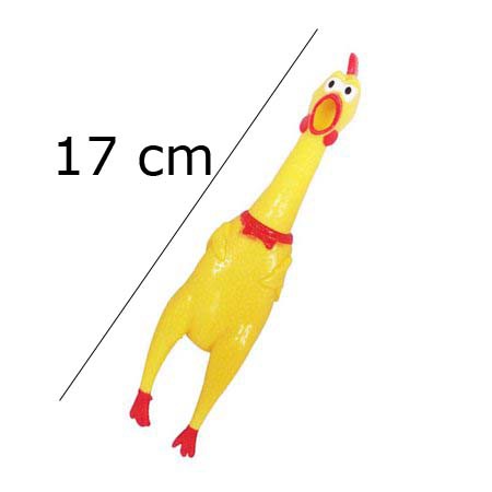 Mainan Kucing Bentuk Ayam Mencicit 17 cm/ 31 cm