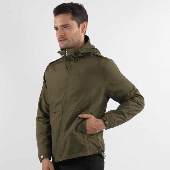 Edwin Jaket Parasut Darwin Olive Slim Fit Pria