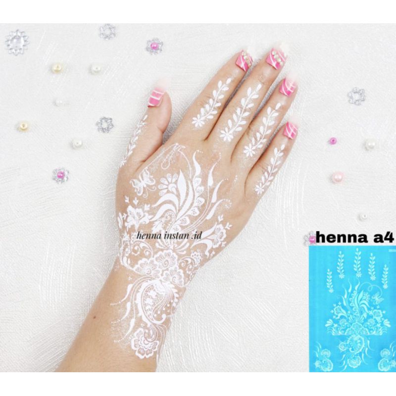 HENNA INSTAN / HENA TATTO PENGANTIN / FREE GLITER-A4