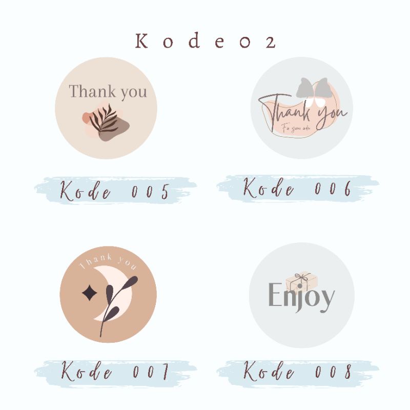 

STICKER THANK YOU KODE02