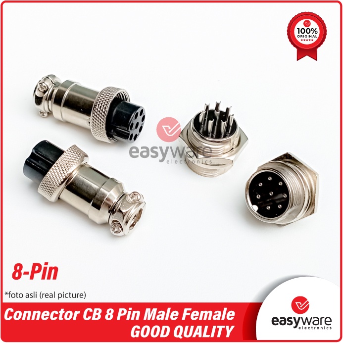 Set Jack Connector CB 8 Pin 8P 8Pin Set Socket CB 8 Pin Male Female