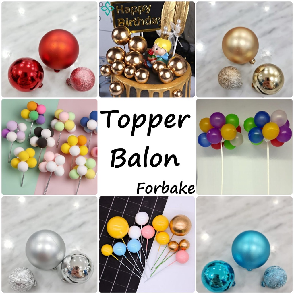 Cake Topper Balon Toper Hiasan Kue Balon Ulang Tahun Birthday Party