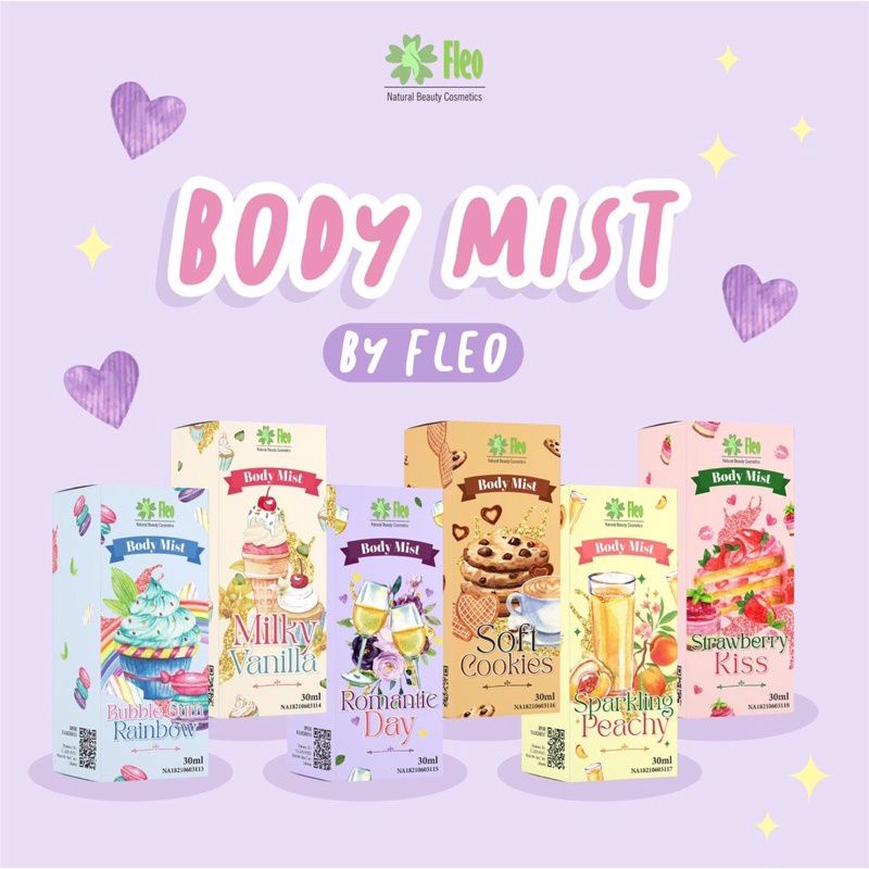 FLEO BODY MIST 30ml - SPARKING ROMANTIC BUBBLE GUM