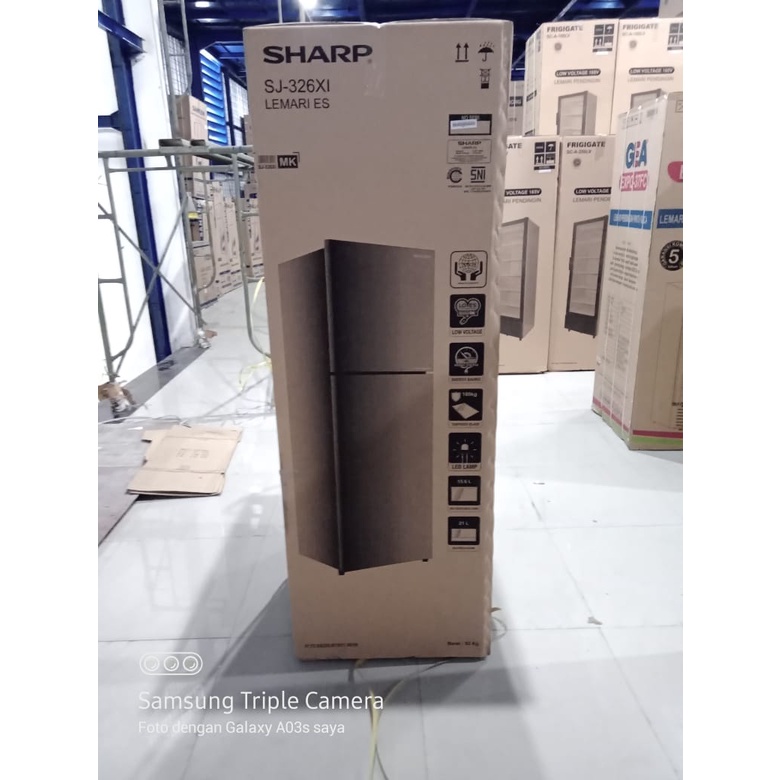 KULKAS SHARP SJ 326 XI LEMARI ES 2 PINTU SJ326XI INVERTER