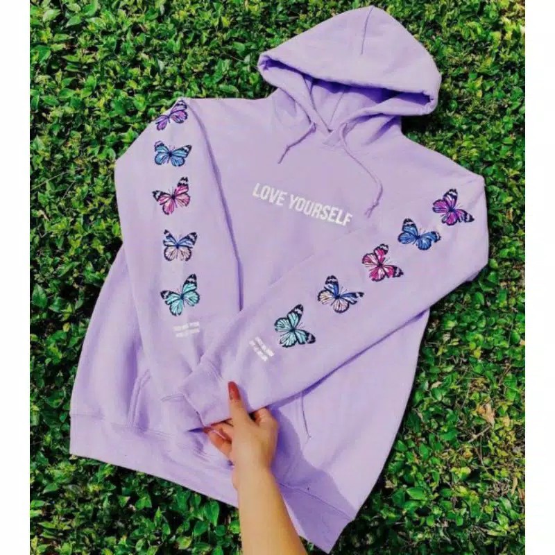 Love YourSelf//Hoodie Wanita Murah Trendy-1