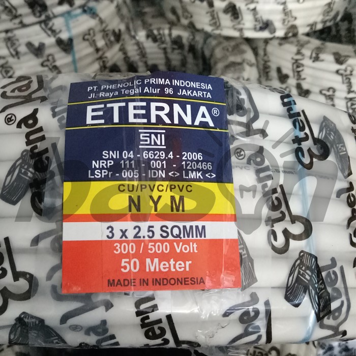 Eterna NYM 3x2.5mm @50m - Kabel Listrik TIDAK DI ECER