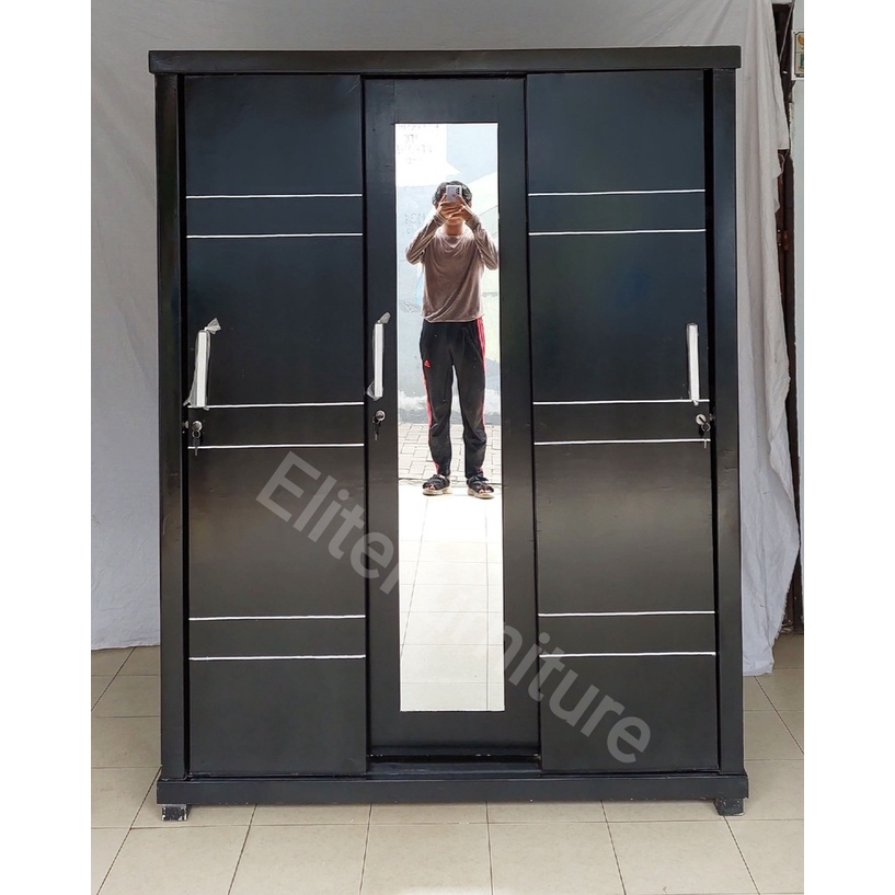 Lemari Baju 3pintu Minimalis Sliding , Lemari Baju New Multitriplek , Lemari Pakaian 3Pintu Sliding 