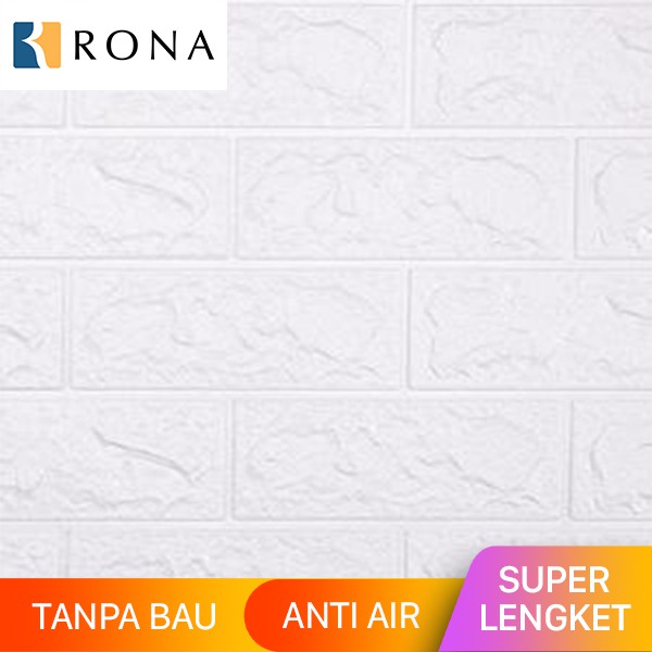 70CMx38CMx3MM Wallpaper Stiker Dinding 3D Foam Dekorasi Dinding Wallfoam Timbul Anti Air RONA ZT3203
