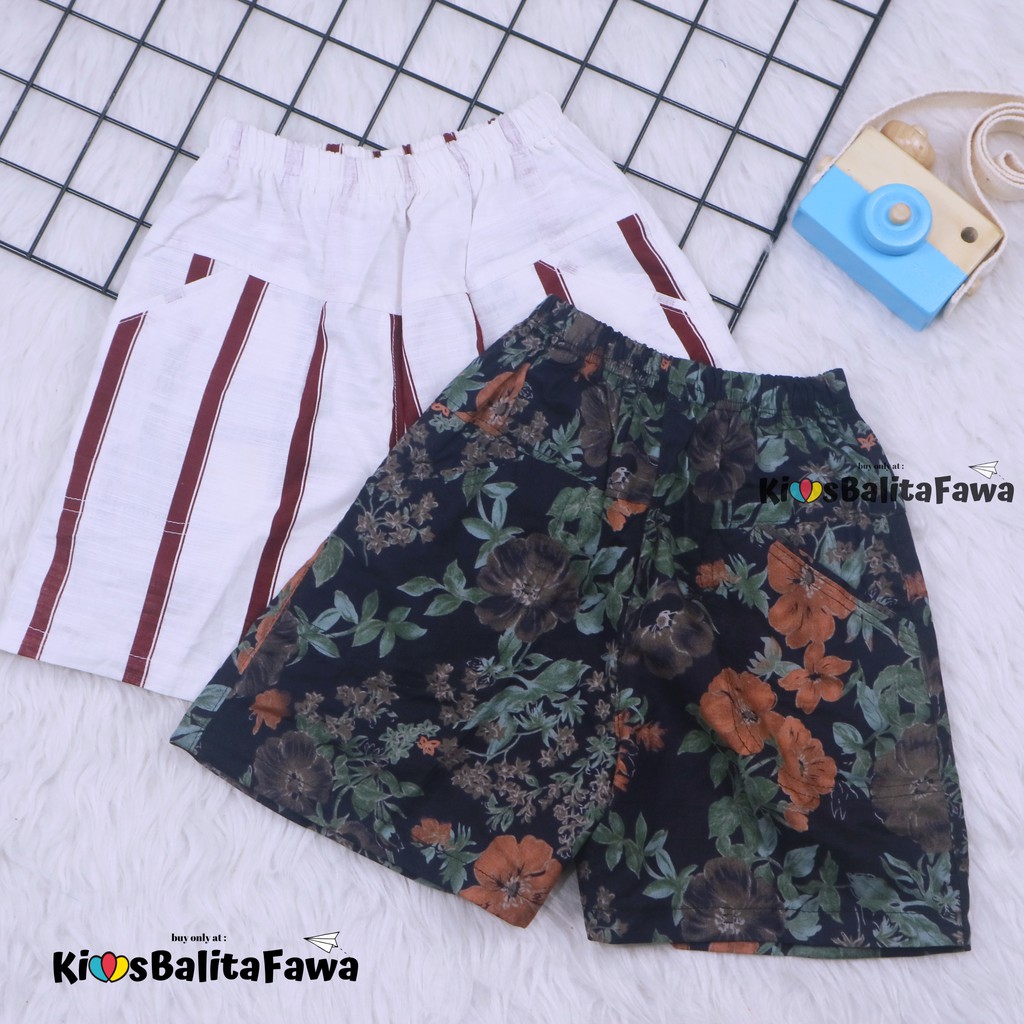 Celana Hawai uk 1-2 Tahun / Celana Pendek Anak Pants Main Harian Murah Bahan Katun Adem