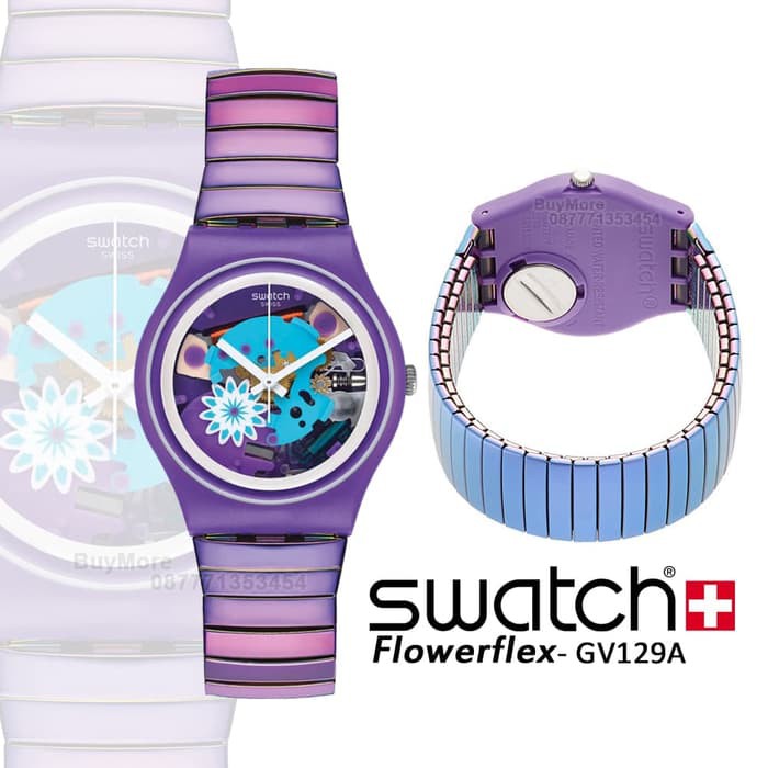 Swatch GV129a Original Swatch Flowerflex  Jam Tangan Swatch Wanita