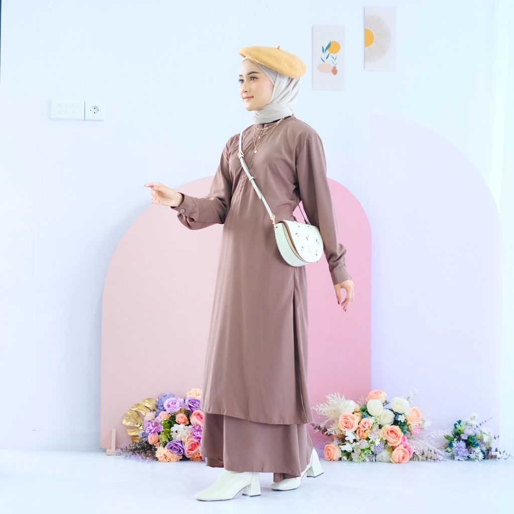 (MSB) ONE SET BUTTERA FLARE SKIRT DAILY BUSUI ROK SET WOLFIS