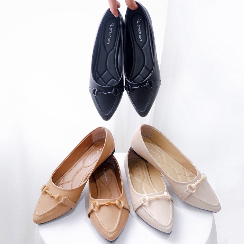 GL JY 08 / sepatu flatshoes murah / flat shoes berkualitas / green love