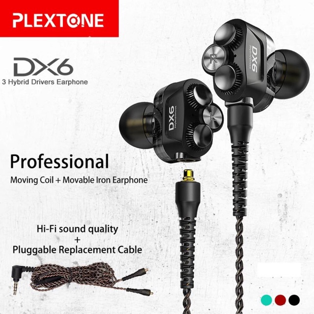 ORIGINAL PLEXTONE DX6 EARPHONE/HANDSFREE WITH MIC TYPE C JACK 3.5MM