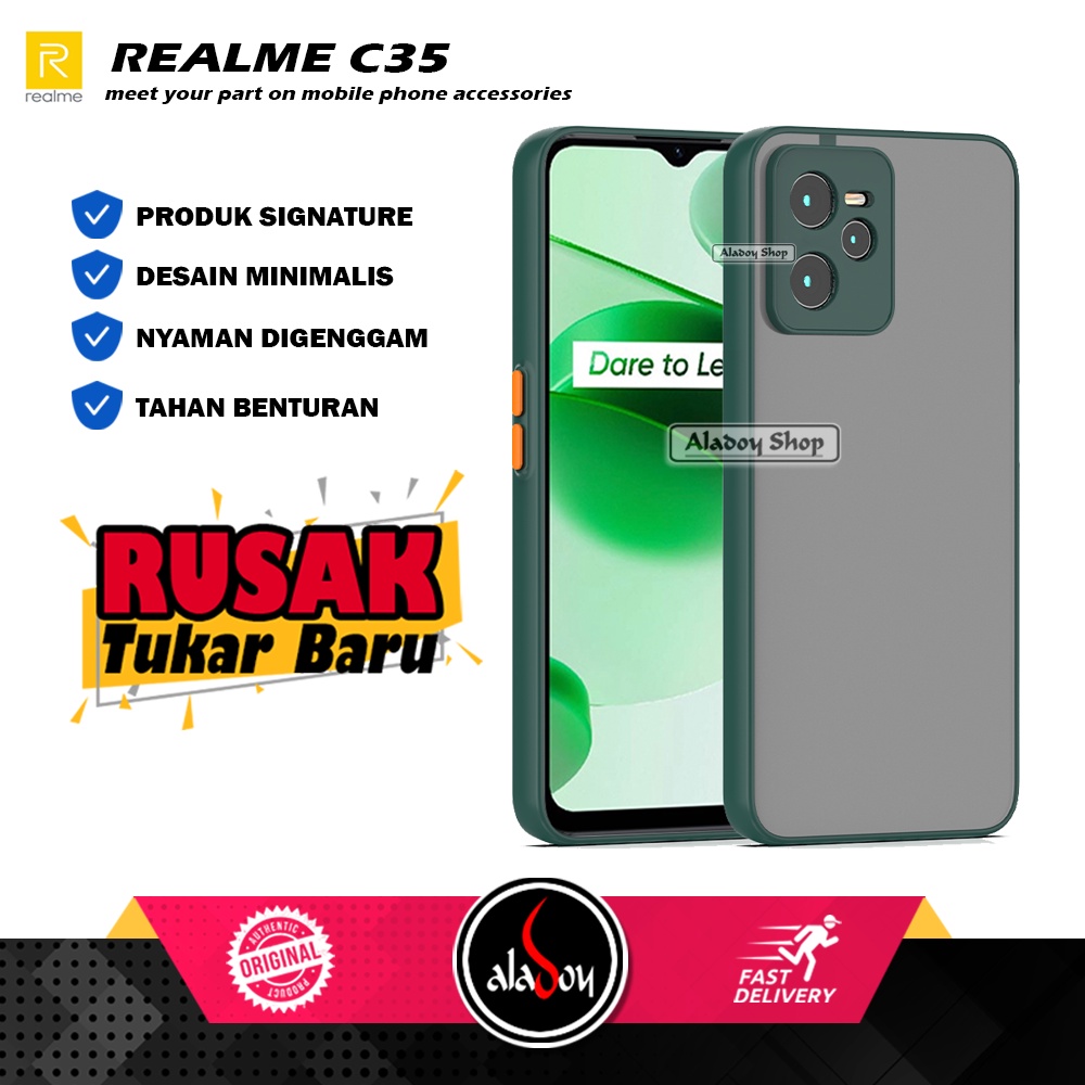 Case Realme C35 Hard Case AERO Protection Camera Premium Casing