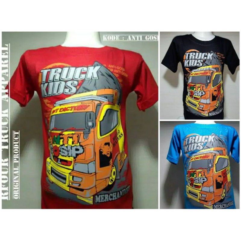 KAOS TRUK ANAK KAOS ANTI GOSIP ANAK KAOS TRUK OLENG ANAK CANTER MANIA ANAK BAJU ANAK LAKI LAKI