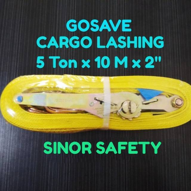 GOSAVE Webbing Cargo Lashing Belt Ratchet Tie Down Trackbelt Rachet 5Ton x 10Mtr