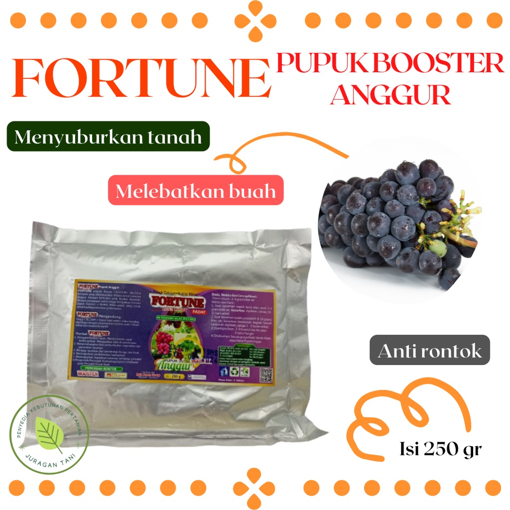 Pupuk Anggur Agar Berbuah, Booster Anggur Perangsang Bunga & Pembesar Buah Anggur
