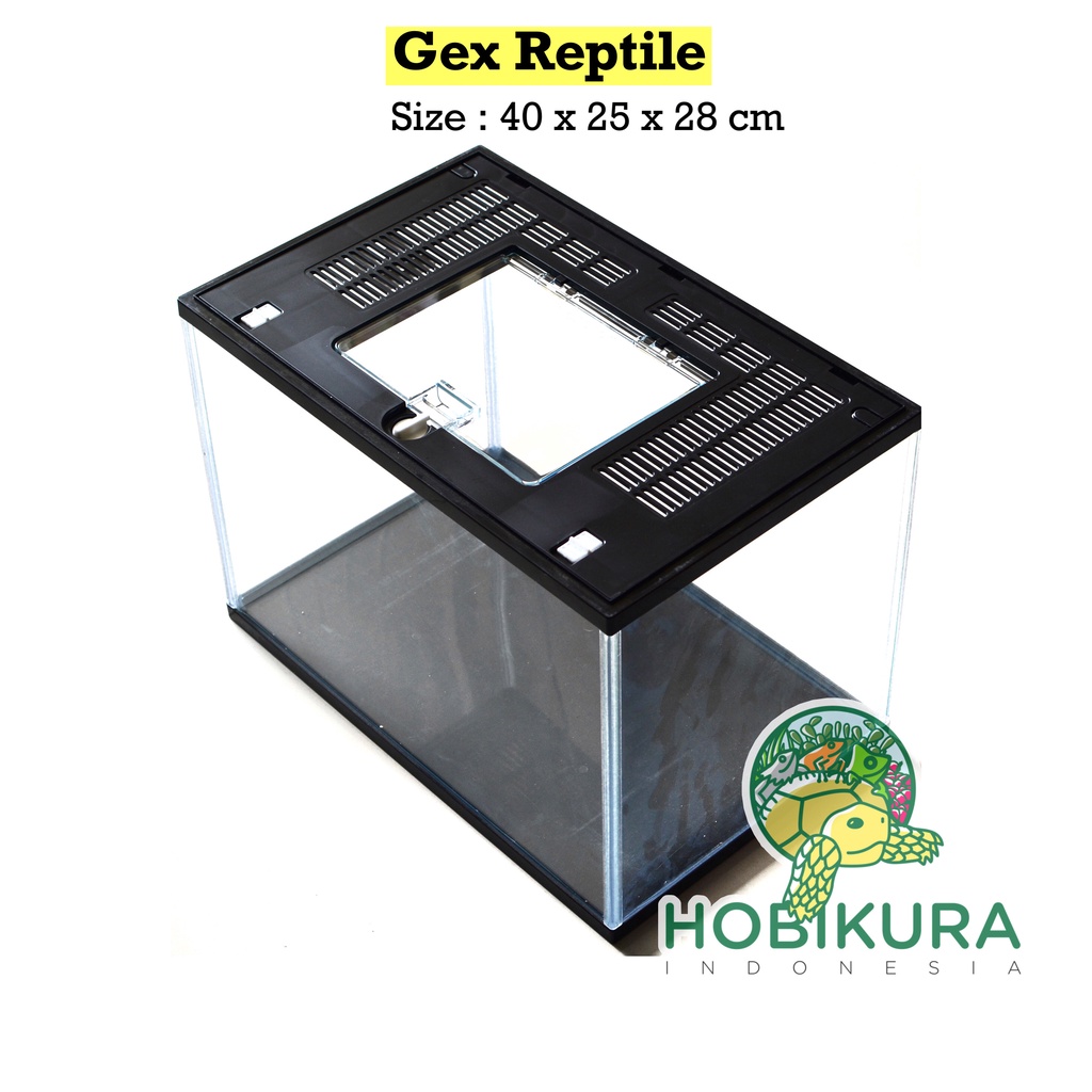 Gex Reptile Aquarium M / Kandang Kadal Gecko Ular Kura Air Res Brazil