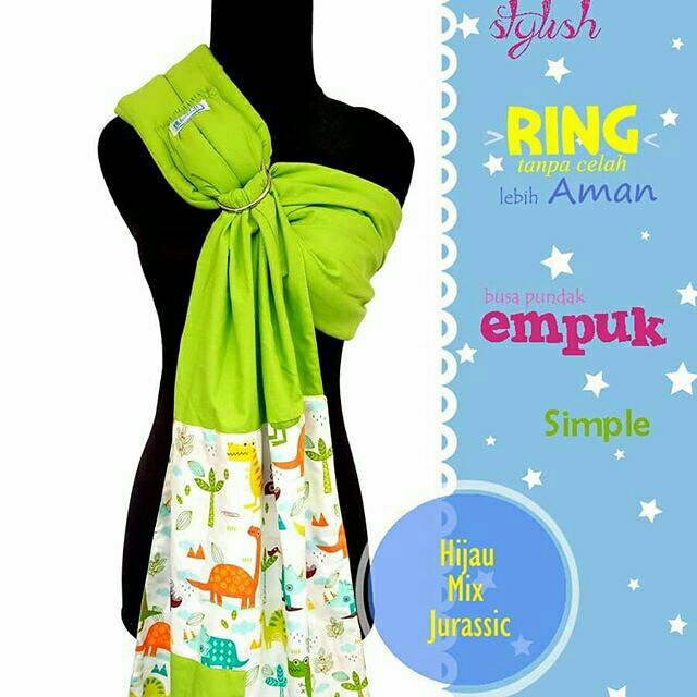 Gendongan Ring Sling Baby Al - Motif Jurassic  - Gendongan Bayi