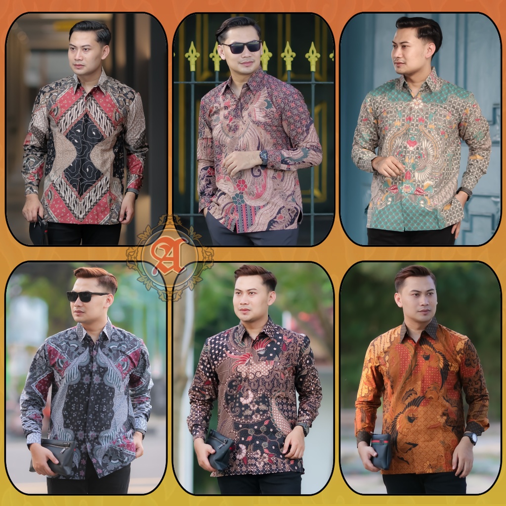 Batik Pria Lengan Panjang Baju Kemeja Batik Premium Laki Laki Furing Solo Produksi Batik Cowok Modern Jawa Aluna 2021