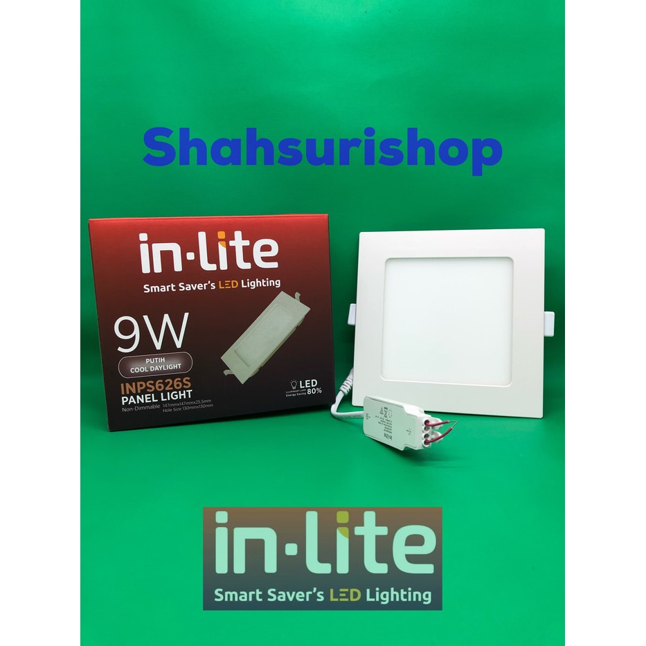 LED PANEL INLITE IN-LITE 9W 9 W 9WATT KOTAK INPS 628S