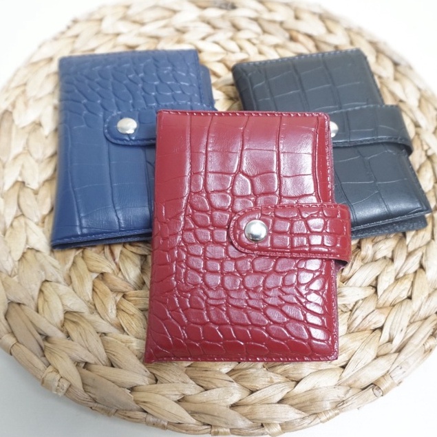 ADOLANE 06 DOMPET KARTU/ DOMPET CROCO KANCING TIMBUL/ DOMPET KARTU MINI