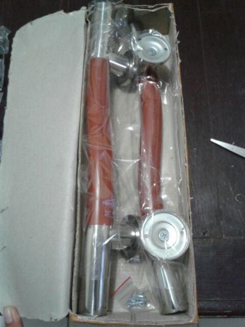 Handle Pintu Rumah Bulat 33 Cm Es Tarikan Pintu Kayu Gagang Pintu Kunci Pintu 25 Mm Coklat Natural