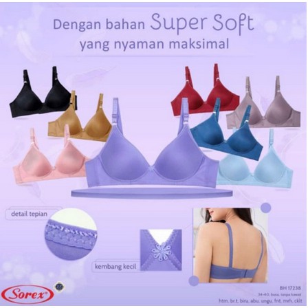 Bra BH Tanpa Kawat Super Soft Sorex 17238-3
