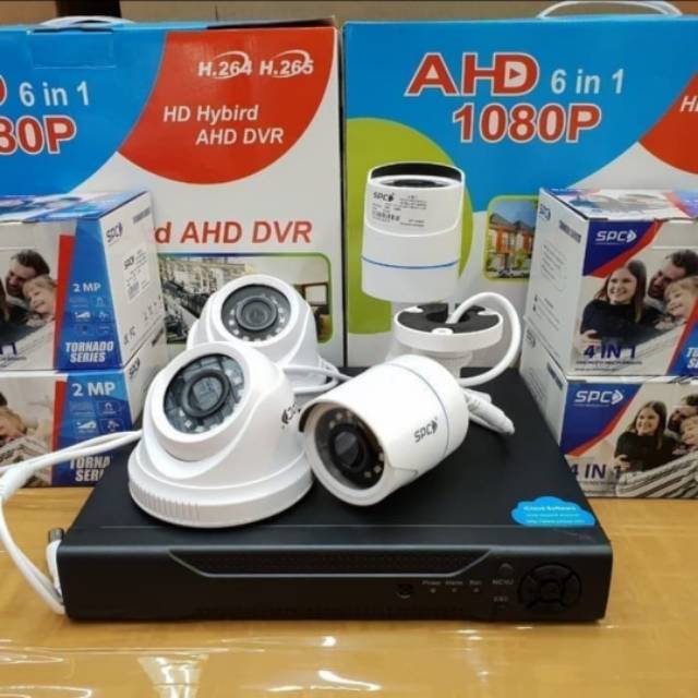 PAKET KAMERA CCTV SPC 2MP 1080P 4CH KOMPLIT