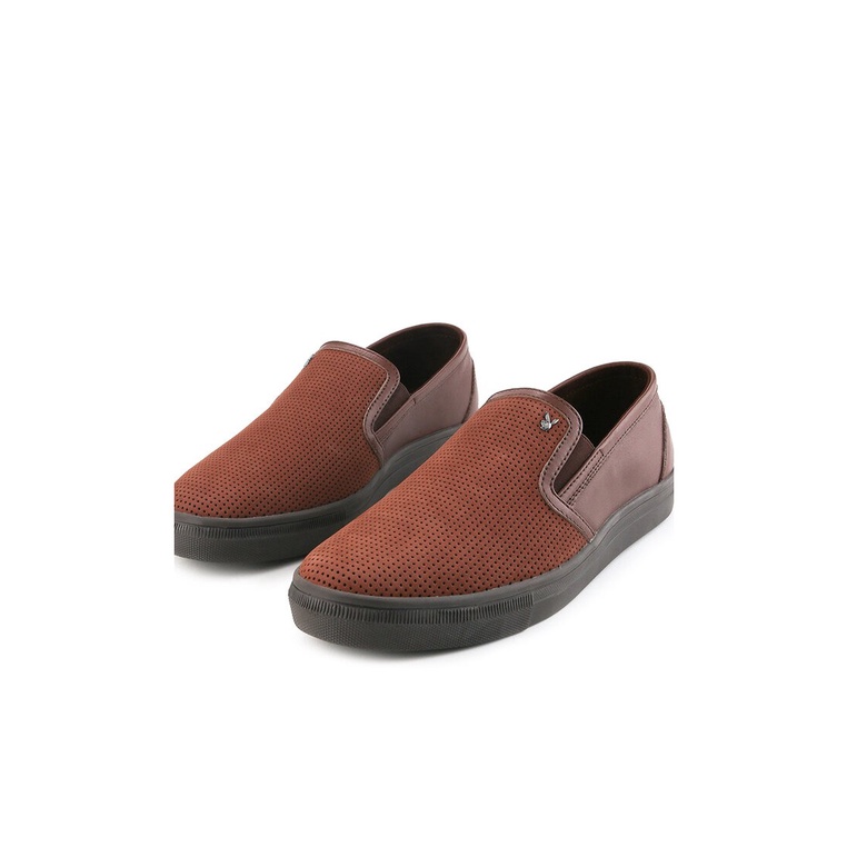 SEPATU SLIP ON KULIT PLAYBOY PRIA ORIGINAL CASUAL SEMI FORMAL COKLAT PL10