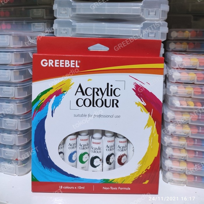 

Produk Terbaru Cat Akrilik Greebel / Acrylic Colour / Acrylic Paint 18 Warna