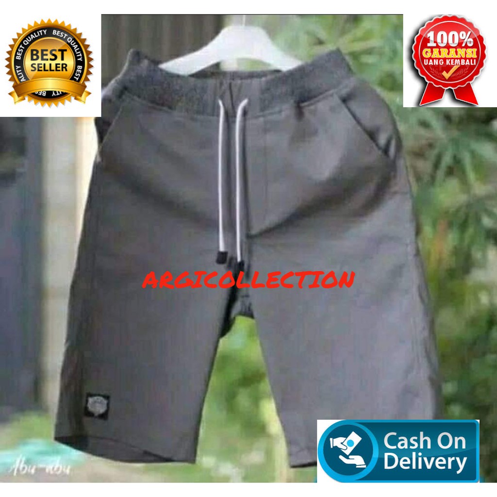 [BIG SIZE] CELANA CHINO PENDEK PRIA PINGGANG KARET / RIP KATUN TWILL PREMIUM SURFING SANTAI