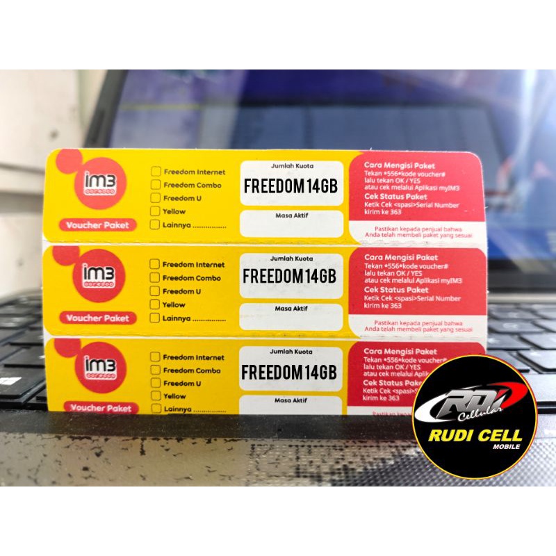 VOUCHER FISIK KUOTA INDOSAT FREEDOM 14GB