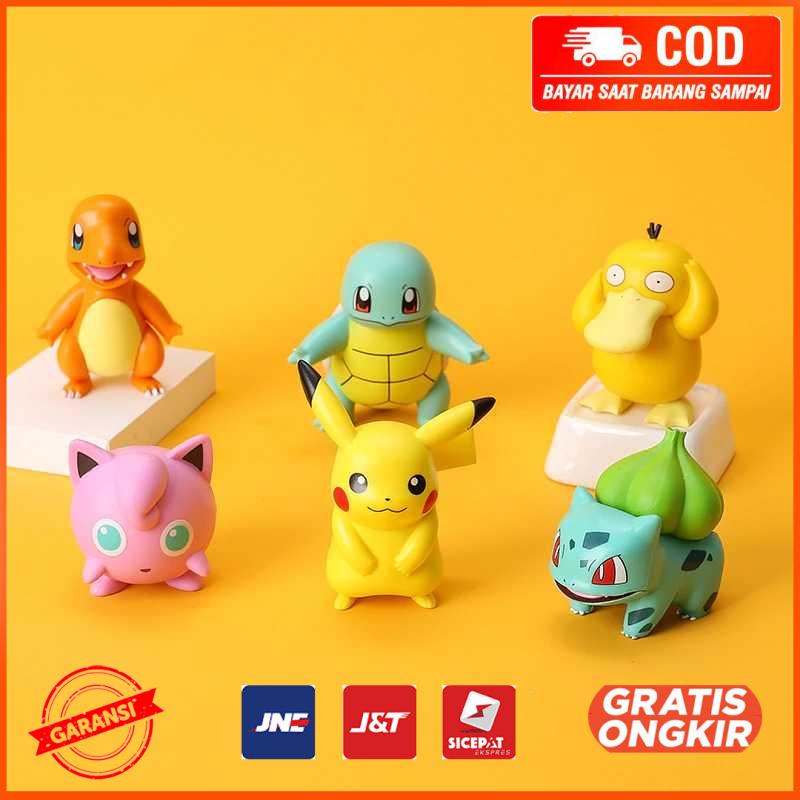 Action Figure Karakter Pokemon 6 PCS