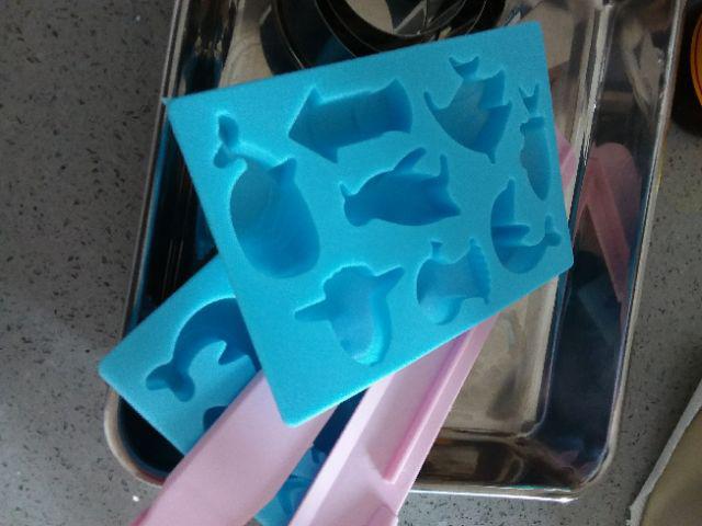 Cetakan Coklat Puding Fondant Motif Dolphin Bahan Silikon