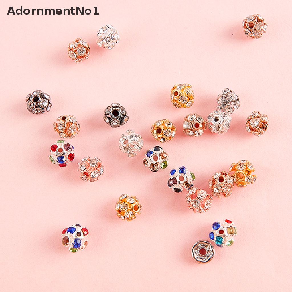 (AdornmentNo1) 20pcs Manik-Manik bayberry Bahan Metal Hias Berlian Untuk Membuat Perhiasan Gelang