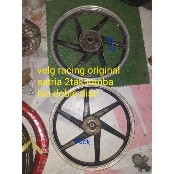 velg racing satria 2tak rgv rgx original satria lumba hiu dobel disc