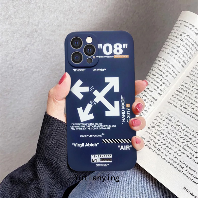 NIKE OFF-WHITE Soft Case Bahan Silikon Desain NFC Untuk Xiaomi Poco X3 NFC Poco X3 Pro Poco M3 Redmi Note10 10s 10pro Max Note9 Note8 Redmi 10A 9 9T 9C