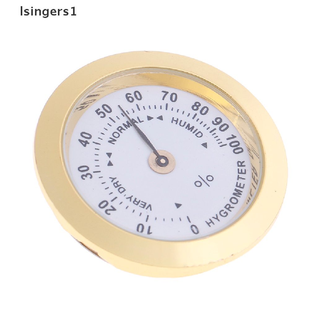 (lsingers1) Higrometer Pengukur Kelembaban Udara 37mm Bentuk Bulat Warna Emas