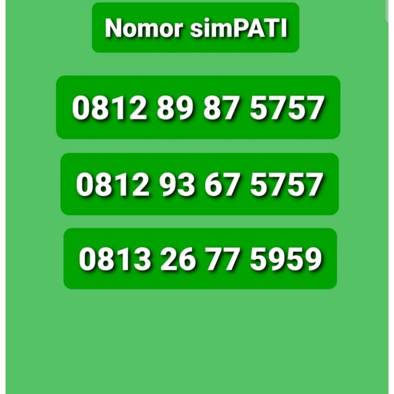 Nomor Cantik Simpati 5757, 5757, 5959