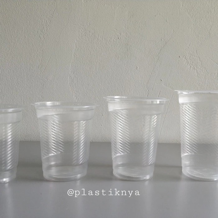 Gelas Plastik wayang 12 Oz / gelas kopi teh