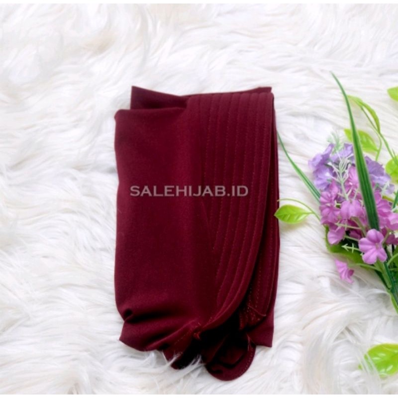 JILBAB SPORT LYCRA MURAH || HIJAB OLAHRAGA KERUDUNG INSTAN-Maroon