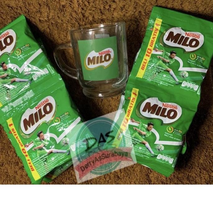 

❄️ MILO RENTENG 22gr (11saset) Free Gelas + Buble (isi 2renteng) #murah